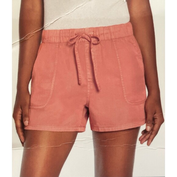 GAP XXL Pink Lyocell Drawstring Shorts NWT | 4" Inseam Casual Chino Style - Picture 2 of 11